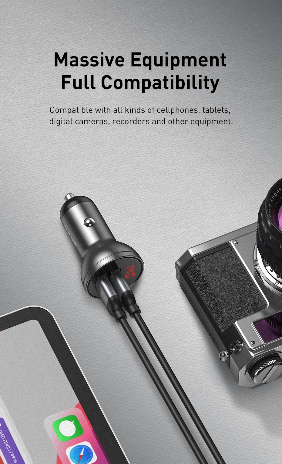 Автомобильное зарядное устройство Baseus на 24 Вт за $5 | gagadget.com